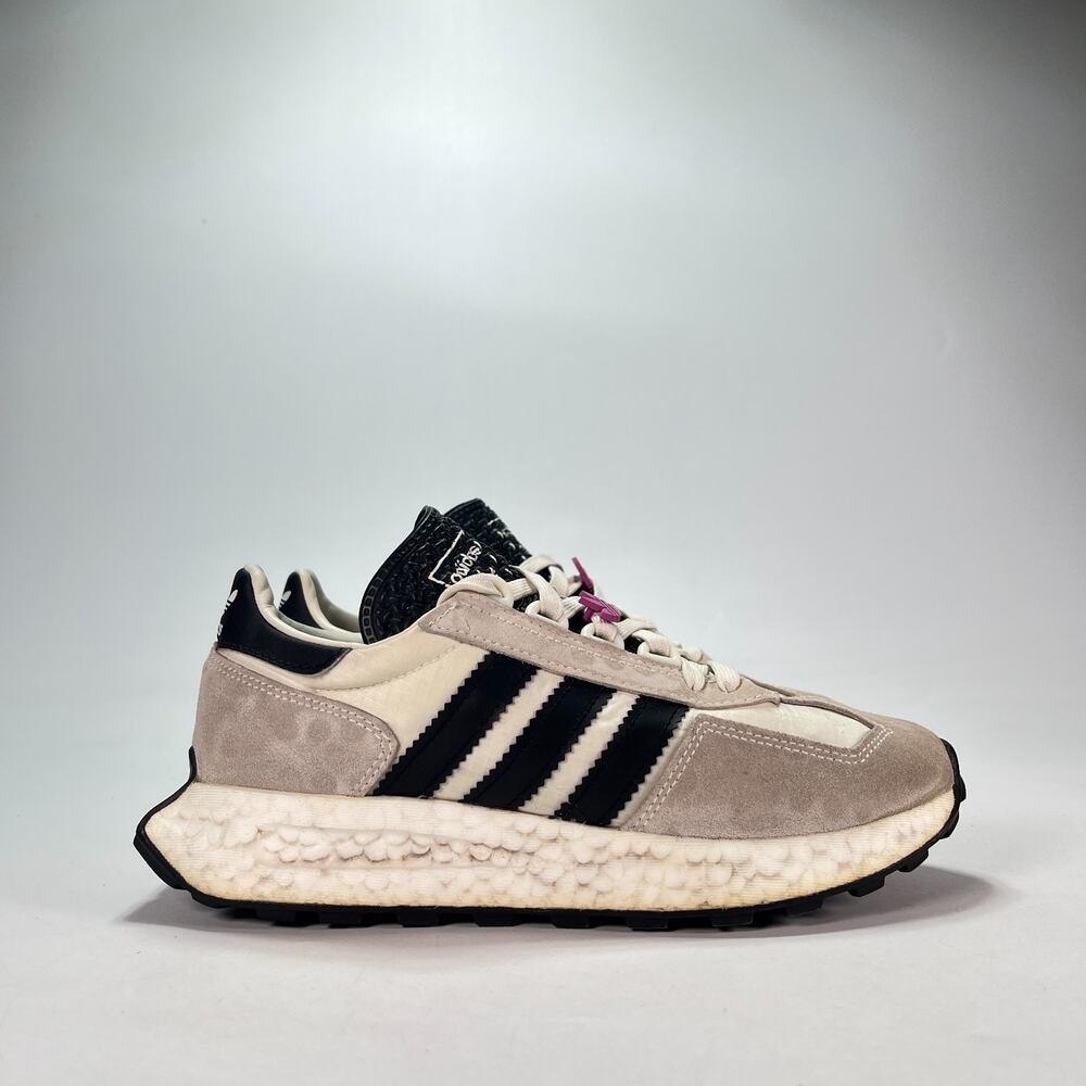 adidas Originals Retropy E5 Off White Black Purple Sneakers 789006 Womens Size 7